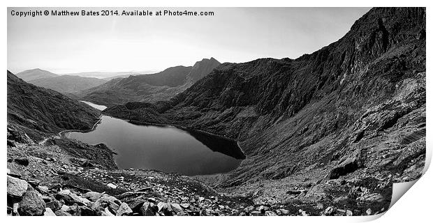 Snowdon view B/W Print by Matthew Bates