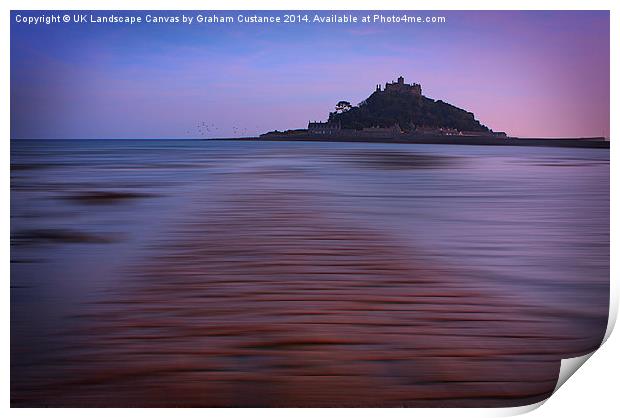 St Michaels Mount, Cornwall Print by Graham Custance