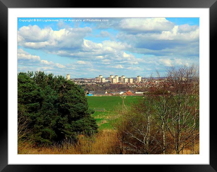 Motherwell Cityscape from Chatelherault Framed Mounted Print by Bill Lighterness