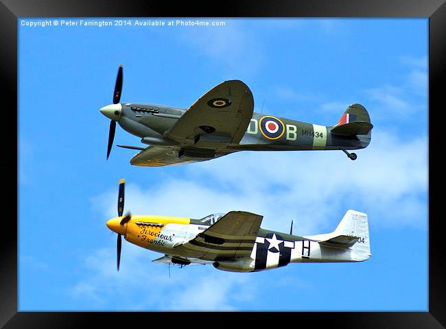 Two old friends in the sky Framed Print by Peter Farrington
