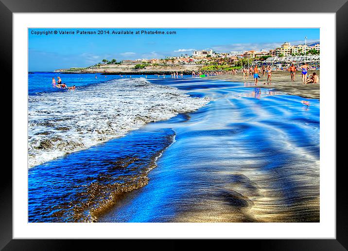 Tenerife Beach Framed Mounted Print by Valerie Paterson