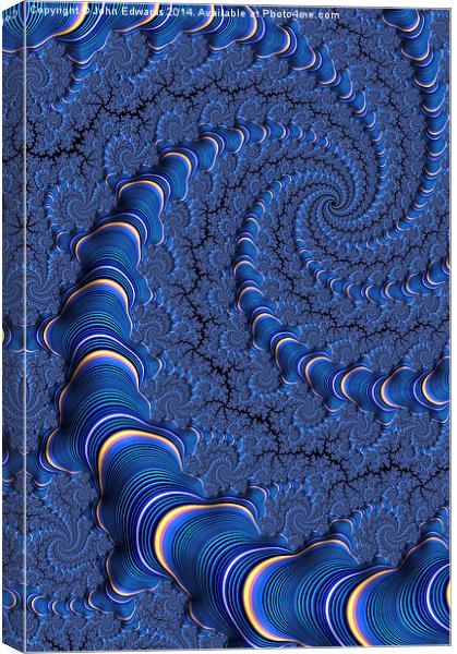 Blue Tubes Canvas Print by John Edwards
