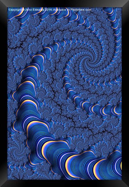 Blue Tubes Framed Print by John Edwards