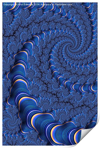 Blue Tubes Print by John Edwards