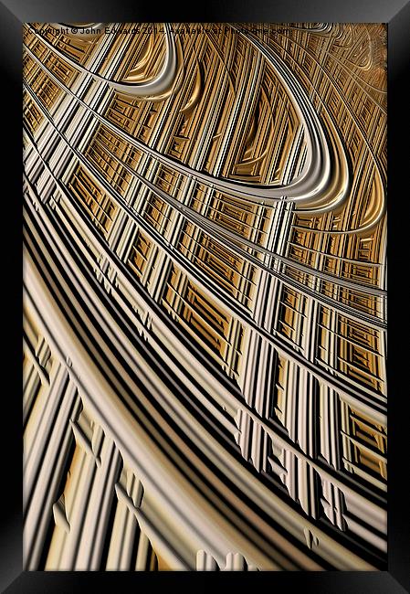 Celestial Harp Framed Print by John Edwards