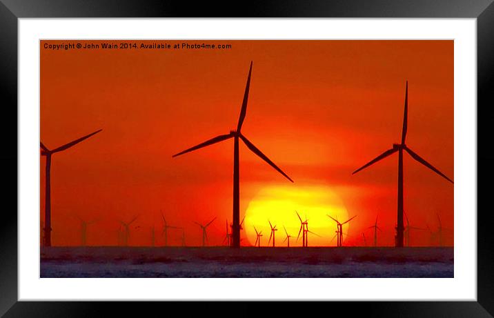 Windmills of your mind Framed Mounted Print by John Wain