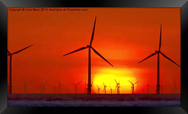 Windmills of your mind Framed Print by John Wain
