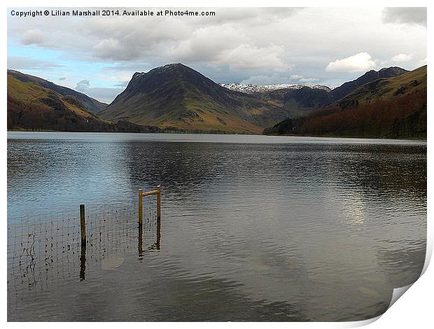 Lake Buttermere. Print by Lilian Marshall