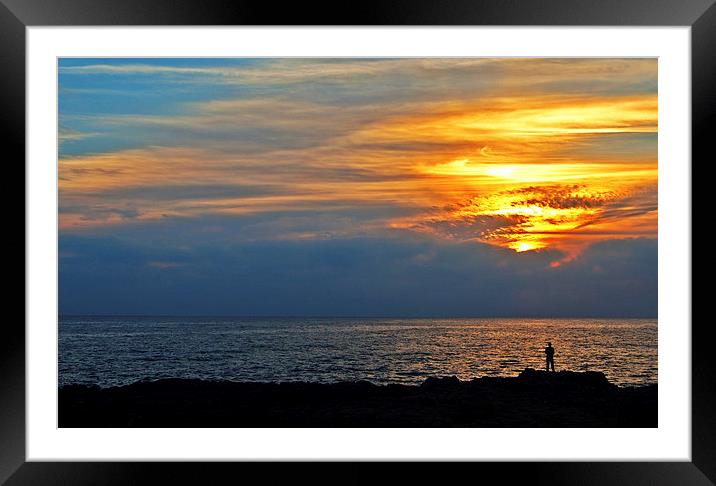 Watching the sun rise Framed Mounted Print by Joyce Storey