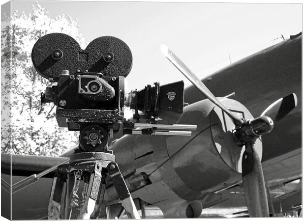 Mitchell movie camera DC-3 Canvas Print by Robert Gipson