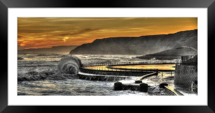 Wave Swirl at Sunrise Framed Mounted Print by Andrew McCauley