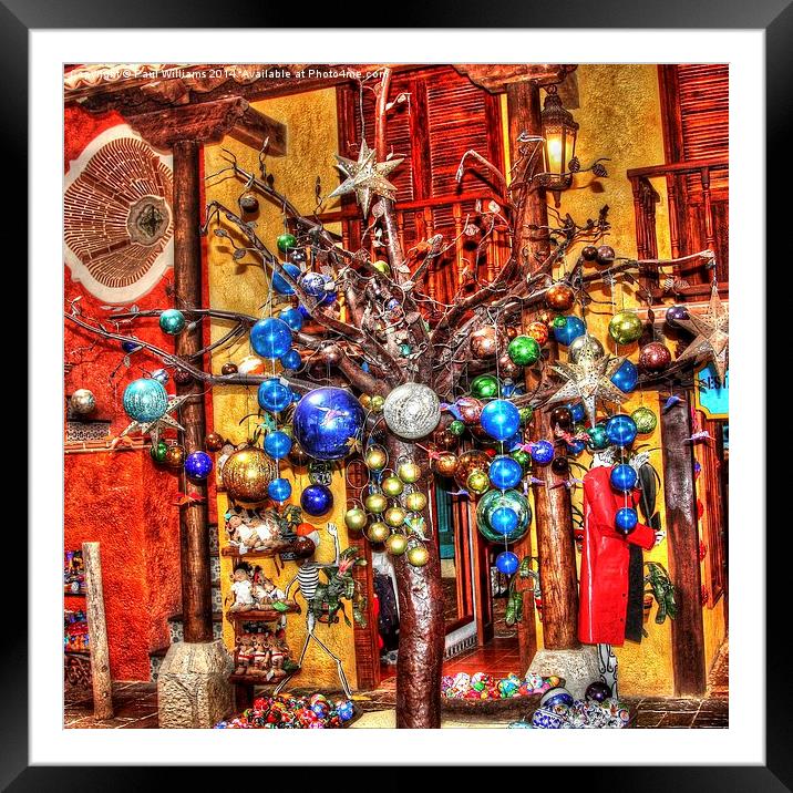 Christmas Tree Mexican Style Framed Mounted Print by Paul Williams