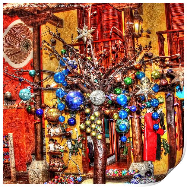 Christmas Tree Mexican Style Print by Paul Williams