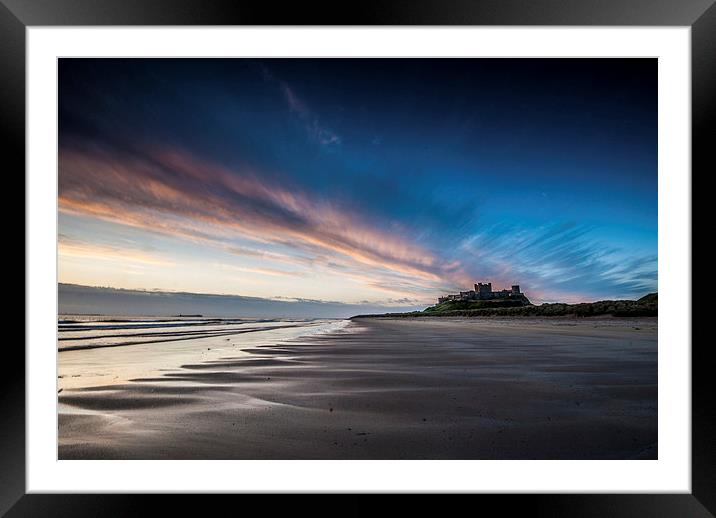 Bambrough Dawn, Northumberland Framed Mounted Print by Dave Hudspeth Landscape Photography