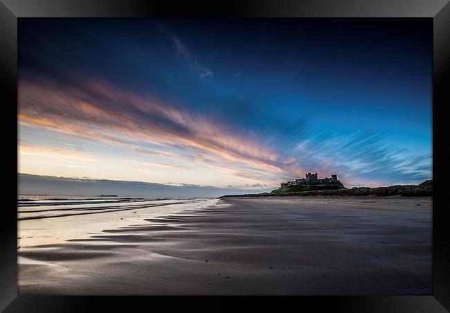 Bambrough Dawn, Northumberland Framed Print by Dave Hudspeth Landscape Photography