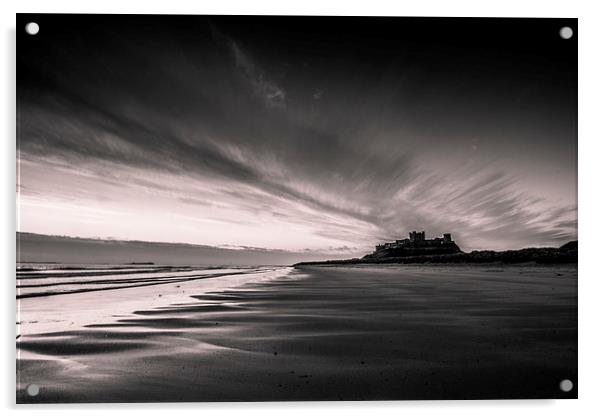 Black and White Dawn Acrylic by Dave Hudspeth Landscape Photography