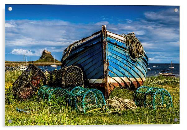 The Magpie, Holy Island Acrylic by Dave Hudspeth Landscape Photography