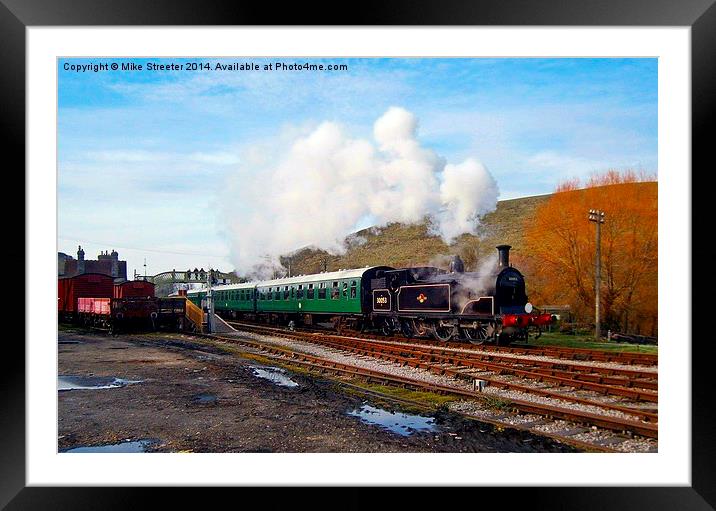 Leaving Corfe Framed Mounted Print by Mike Streeter