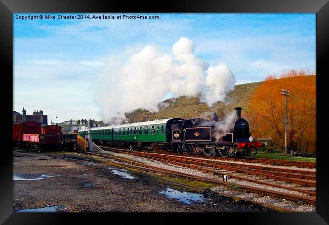 Leaving Corfe Framed Print by Mike Streeter