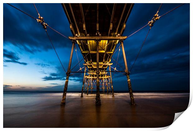 Under the Pier Print by Dave Hudspeth Landscape Photography