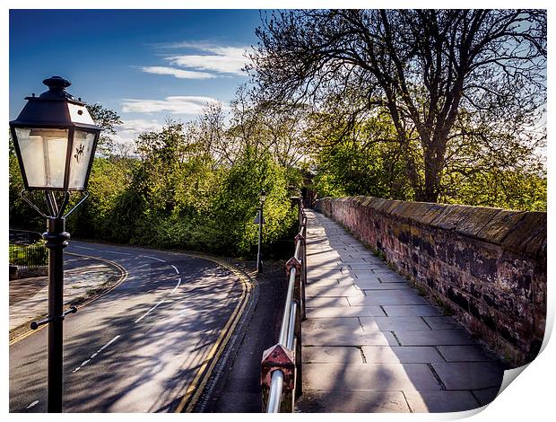 Chester Walls Walkway, Chester England, UK Print by Mark Llewellyn