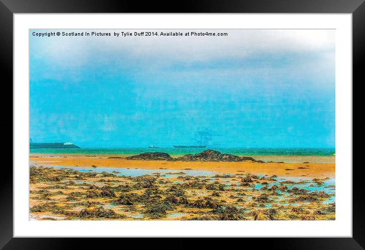 Hunterston  from South Bay Largs Framed Mounted Print by Tylie Duff Photo Art