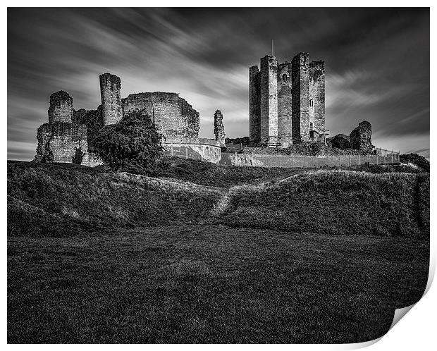 Conisbrough Castle Print by Ian Barber