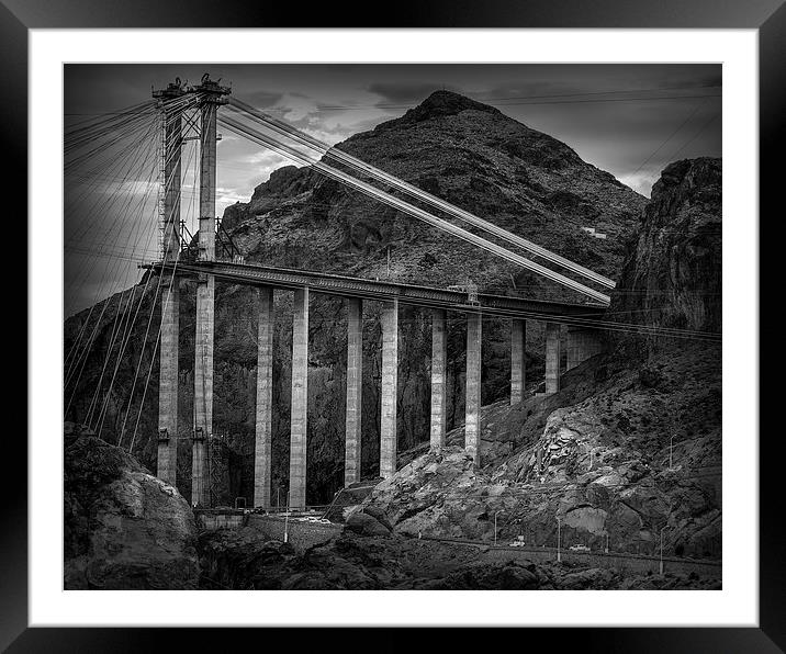Hoover Dam Construction Framed Mounted Print by Ian Barber