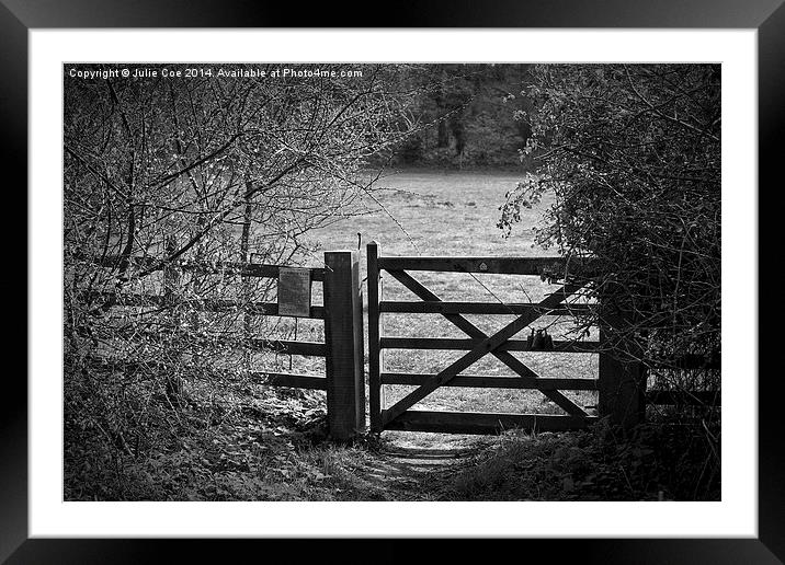 Gate To Bunkers Framed Mounted Print by Julie Coe