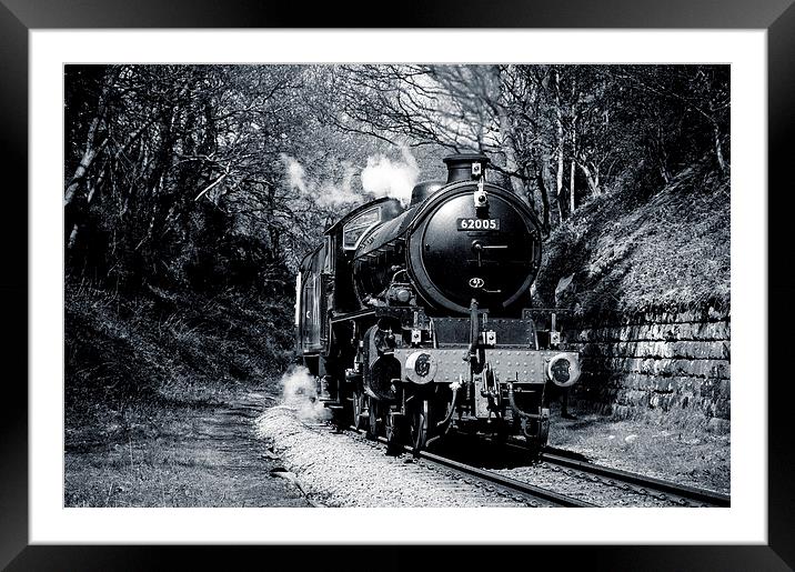 K1 62005 on the North Yorsk Moors Railway Framed Mounted Print by Dave Hudspeth Landscape Photography