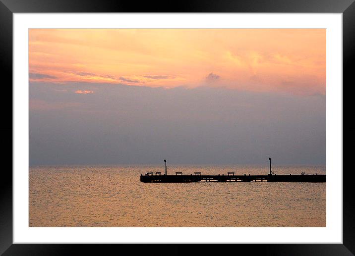 Floating Jetty, Marsa Alam Framed Mounted Print by Jacqueline Burrell
