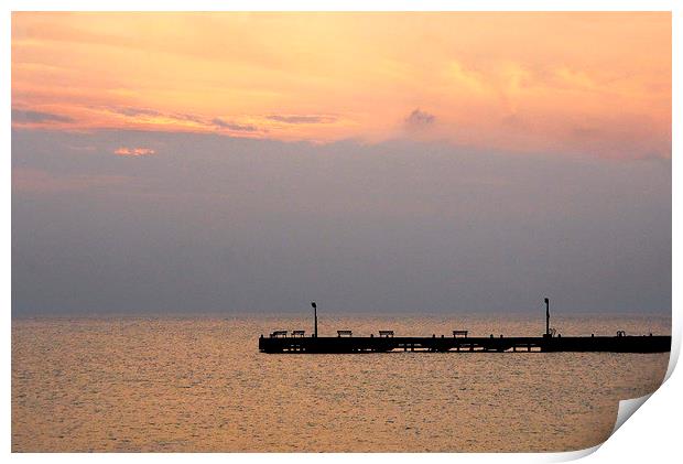Floating Jetty, Marsa Alam Print by Jacqueline Burrell