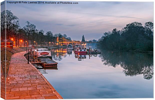 Chester - The Groves at Dawn Canvas Print by Pete Lawless
