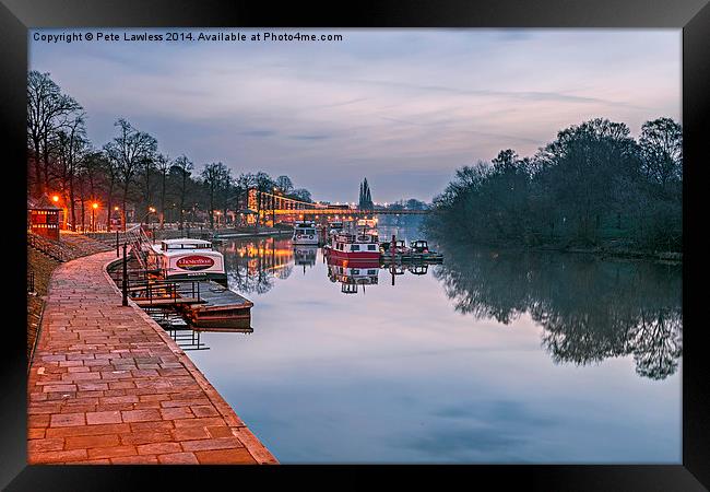 Chester - The Groves at Dawn Framed Print by Pete Lawless