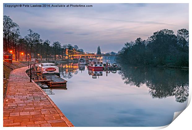 Chester - The Groves at Dawn Print by Pete Lawless