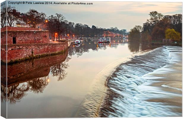 Chester - The Groves at Dawn Canvas Print by Pete Lawless