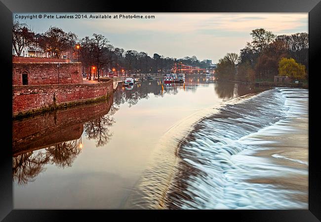 Chester - The Groves at Dawn Framed Print by Pete Lawless