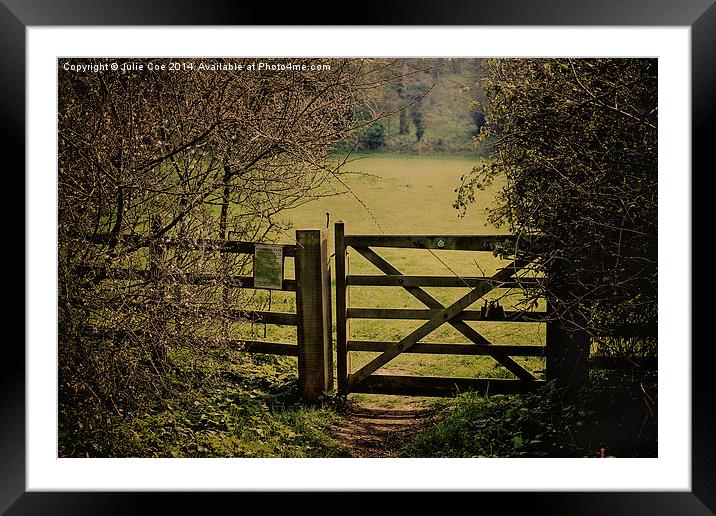 Gate To Bunkers 2 Framed Mounted Print by Julie Coe