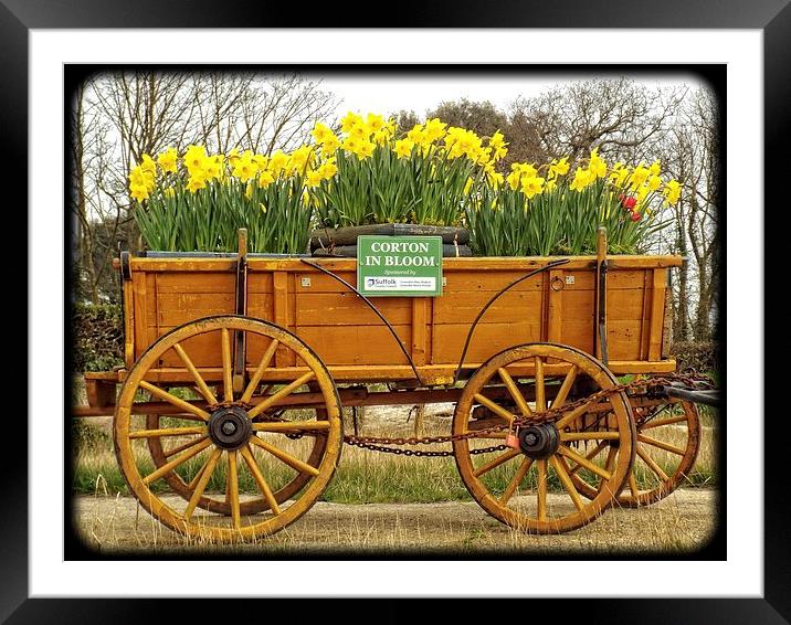 Wagon full of Gold Framed Mounted Print by chrissy woodhouse