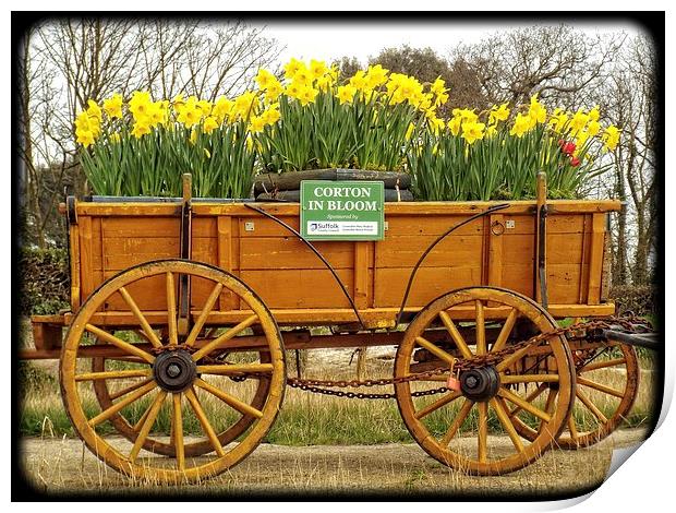 Wagon full of Gold Print by chrissy woodhouse