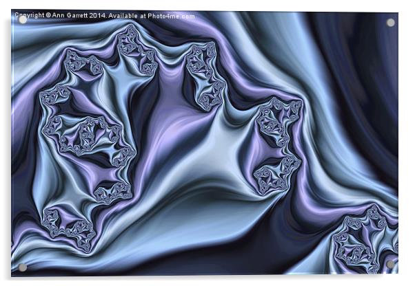 Silk Folds - A Fractal Abstract Acrylic by Ann Garrett