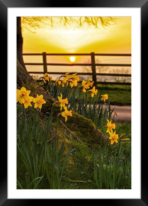 A Spring Sunset Framed Mounted Print by Jim kernan