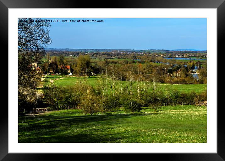 Thames Valley from Wittenham Clumps Framed Mounted Print by Ian Lewis