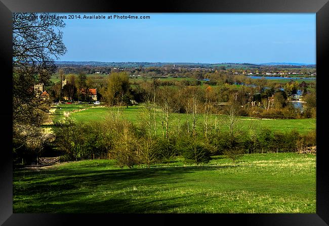 Thames Valley from Wittenham Clumps Framed Print by Ian Lewis