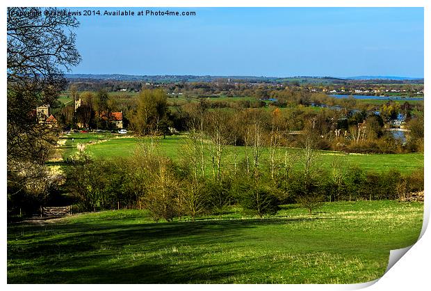 Thames Valley from Wittenham Clumps Print by Ian Lewis