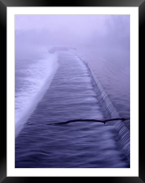 Misty Weir Framed Mounted Print by Dave Hayward