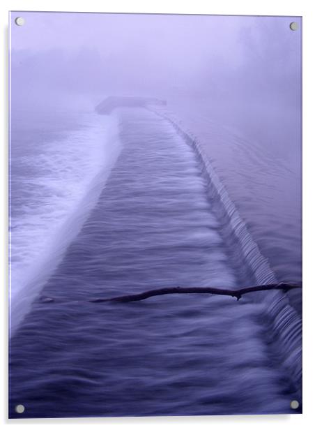 Misty Weir Acrylic by Dave Hayward