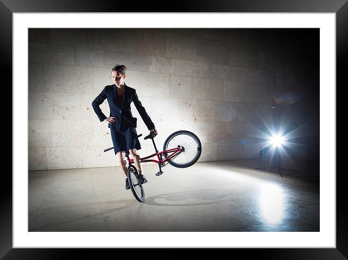 BMX Flatland elegant and cool Framed Mounted Print by Matthias Hauser