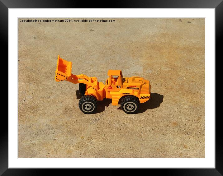 Earth Mover Framed Mounted Print by paramjot matharu