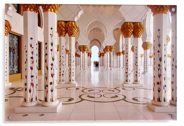 Sheikh Zayed Grand Mosque UAE Acrylic by Jacqueline Burrell